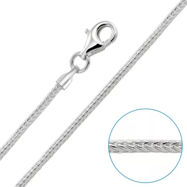1mm sterling silver 925 Italian FOXTAIL link chain necklace bracelet anklet