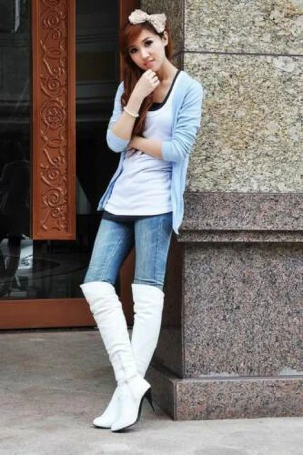 Womens Pointed  toe High Stilettos Heel Riding New Knee High Boots Shoes Plus Sz