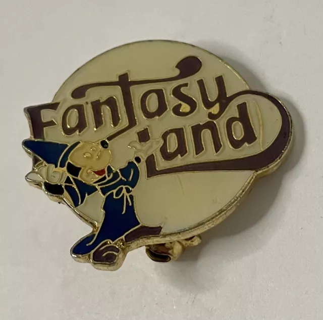 Vintage Disney Fantasy Land Sorcerer Mickey Mouse Pin Brooch