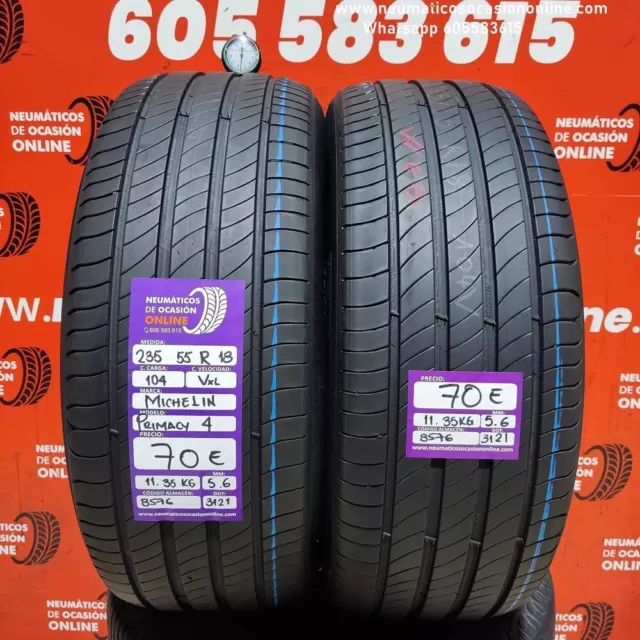 2x 235 55 R18 104V XL 5.6/5.6 MM Michelin Primacy 4 Ref.8576