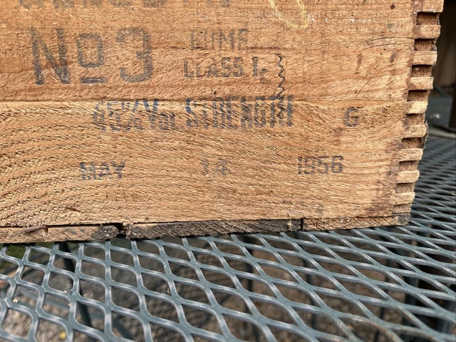 1956 ATLAS POWDER CO. Empty Wood Crate Box High Explosives 50# Giant Gelodyn TNT 5