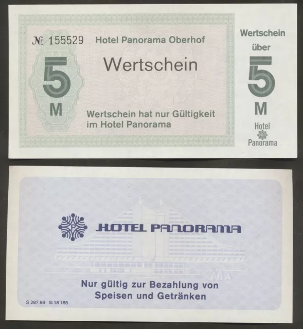 original Hotelgeld Hotel Panorama Oberhof  Wertschein 5M   S28786III18185