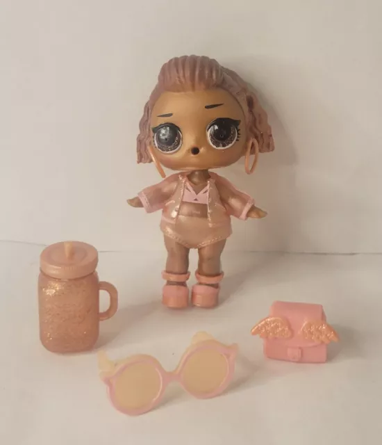 LOL Surprise! Ultra Rare Instagold Doll Glasses & Bottle Excellent Condition