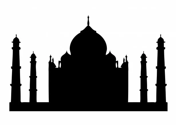 Taj Mahal VINYL DECAL Mughal architecture STICKER 7 Wonders of the World laptop