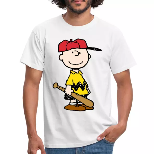 Peanuts Charlie Brown Baseball Sport Männer T-Shirt