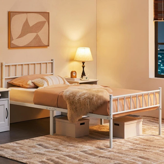 YAHEETECH 3FT SINGLE Bed Frame Solid Metal Bed Frame Modern Style with