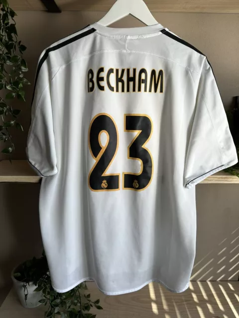 Real Madrid 2003/04 Beckham Home Football Shirt Adidas