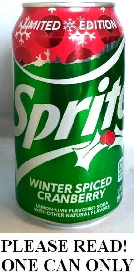 Inverno Spiced Cranberry Sprite Completo Nuovo 222ml Can Natale 2021 Limitata
