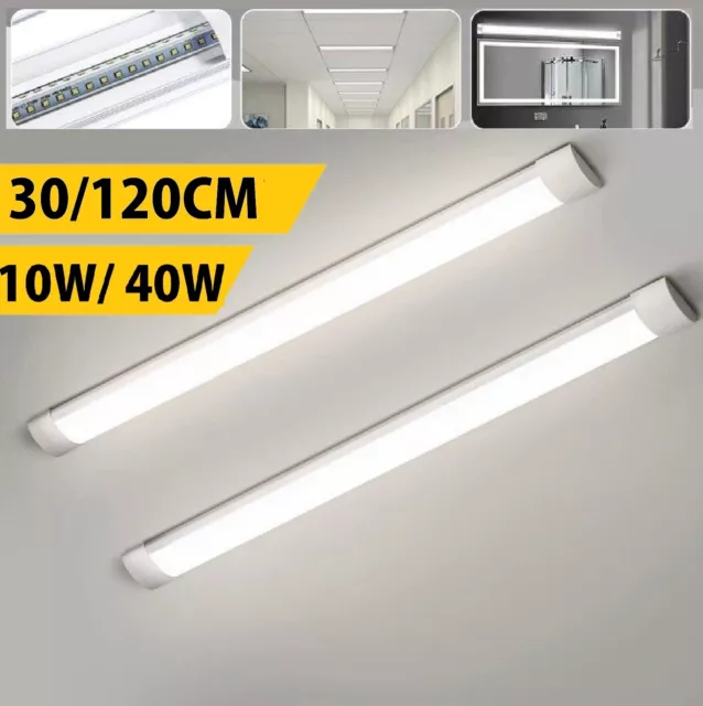 LED Slim Ceiling Batten Tube Light Linear Fluro Fluorescent Dimmable Workshop