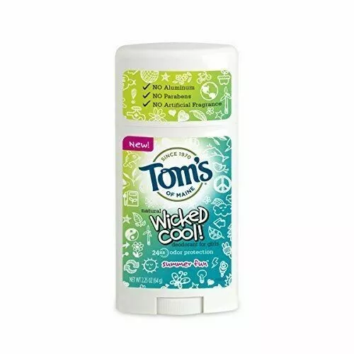 NEW Tom's of Maine Wicked Cool! Teen Girls Natural Deodorant Summer Fun 2.25 oz