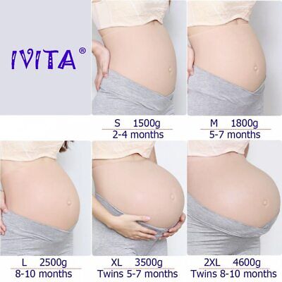 IVITA 6KG Huge Twins 8-10months False Pregnant Belly Soft Full Silicone Tummy 
