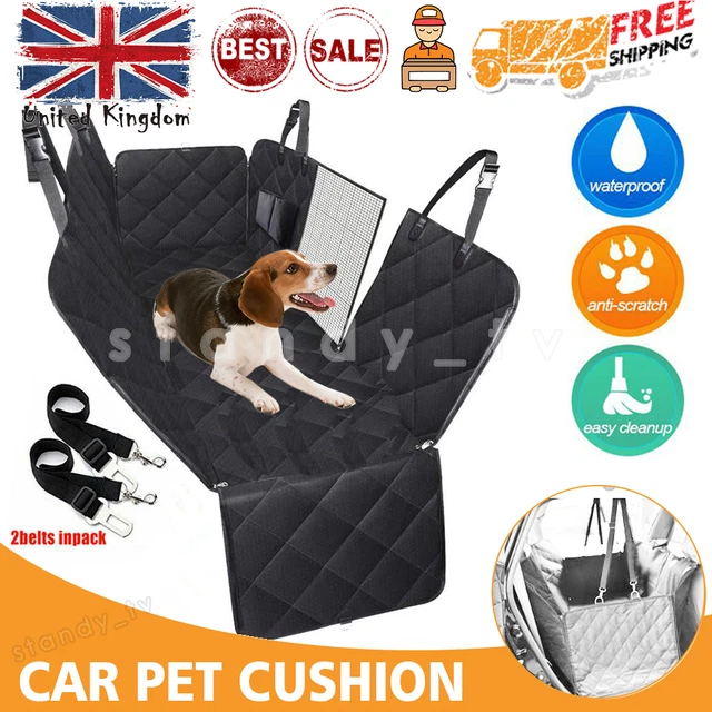 Car Rear Back Seat Cover Pet Dog Mesh Protector Waterproof Hammock Mat Grey UK