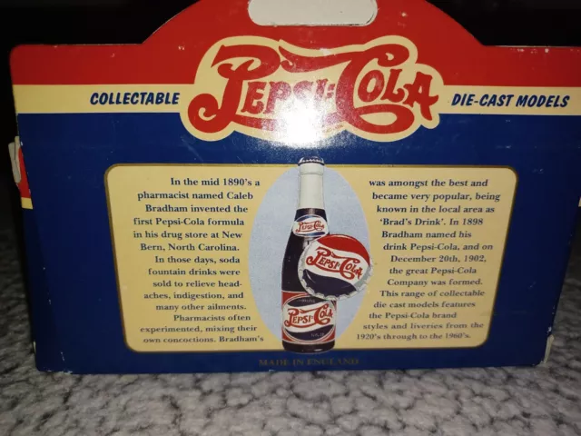 Pepsi-Cola Die Cast Delivery Truck ~ Original Box ~ England ~ 1950 Morris Z Van 2