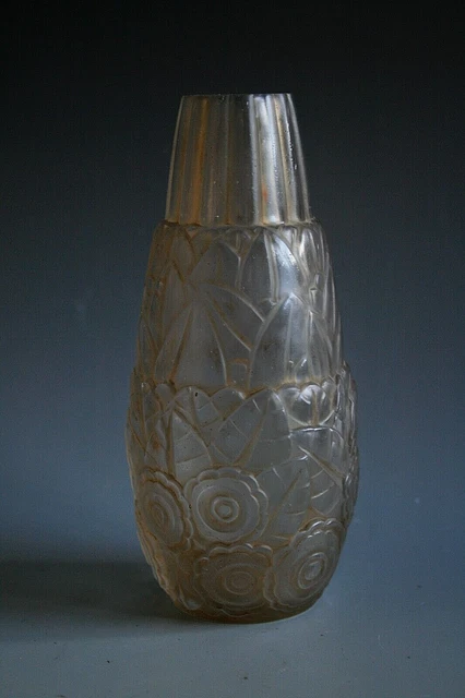 Jarron De Cristal Art Deco Andre Hunebelle