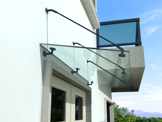 BuyLando.Shop CL-Str7016 - 230 x 90 cm tettoia in vetro - tettoia - padiglione - vetro trasparente