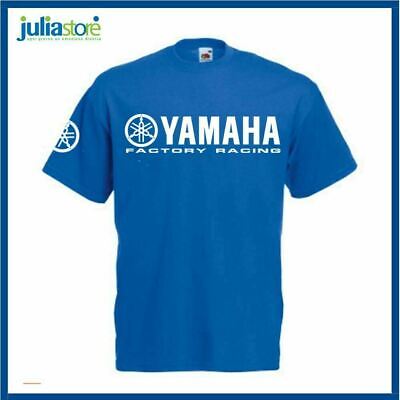 T-Shirt Yamaha Racing Maglia Maglietta Moto GP Blu