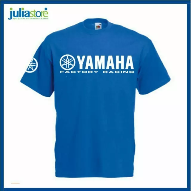 T-Shirt Yamaha Racing Maglia Maglietta Moto GP Blu