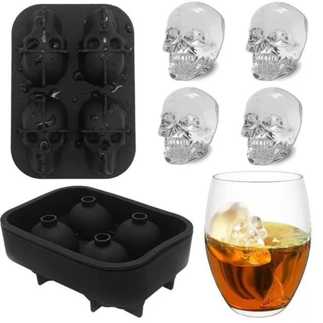 AKIS HOME Silikon Eiswürfelform Eiskugelform Bier-Whisky-Becher-Eisbehälter