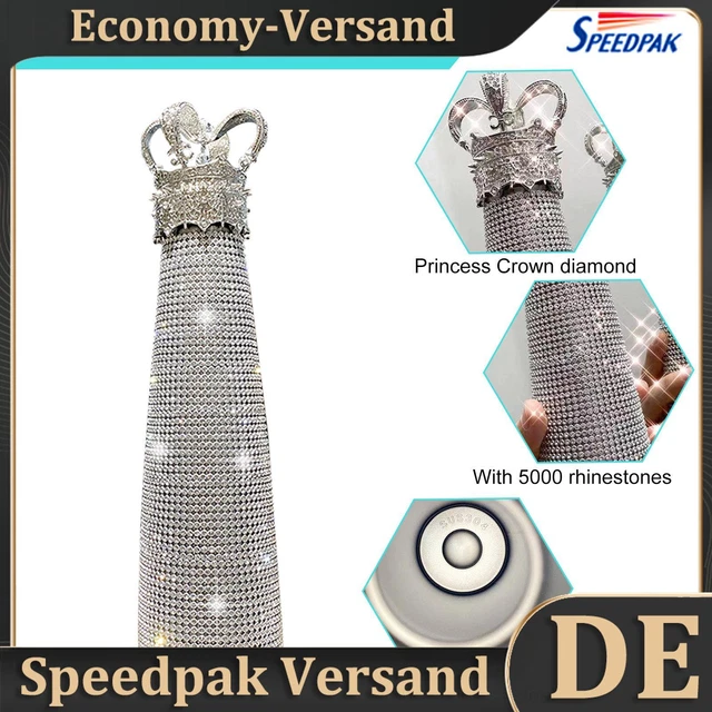 Bottiglia Thermos Corona Diamante 500 ml Coppa Diamante Portatile Regalo Scintillante per Adulti