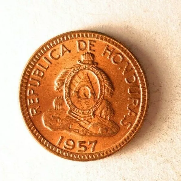 1957 HONDURAS CENTAVOS - AU - High Quality Coin - FREE SHIP - Bin #320