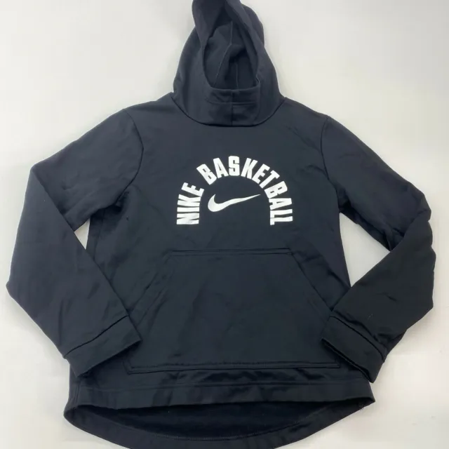 Nike Hoodie Youth XL Black Mock Neck Insulated Kangaroo Pocket Basketball