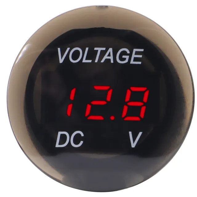 Voltmeter Volt Gauge LED Voltage Meter 12V Digital Display Car Motorcycle Boat