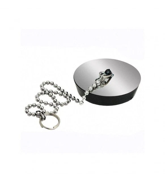 Tappo Lavello Cucina Idrobric Con Catena E Placca In Acciaio Inox, Diametro 47 M