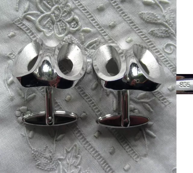 ALTE SILBERNE MANSCHETTENKNÖPFE - CUFFLINKS - DESIGN - 835er