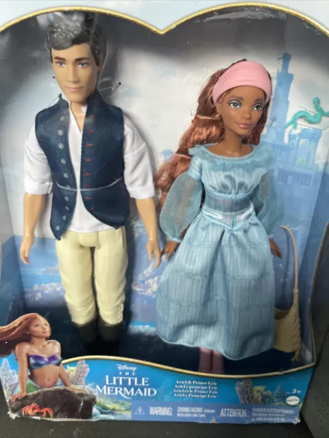 Disney's The Little Mermaid 2023 Ariel and Prince Eric Doll set