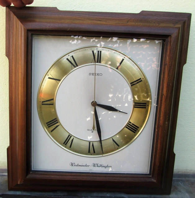 Seiko Westminster Whittington Orologio Da Parete Vintage Legno Wall Clock Wood