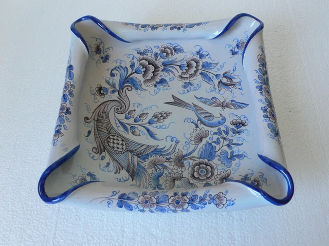 NEVERS TROUSSEAU ET Cie 1885/1894 COUPE BASSE ET CARRÉE DÉCOR À L