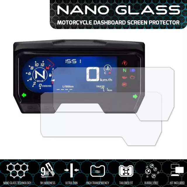 HONDA CBR650R (2019+) NANO GLASS Dashboard Screen Protector x 2