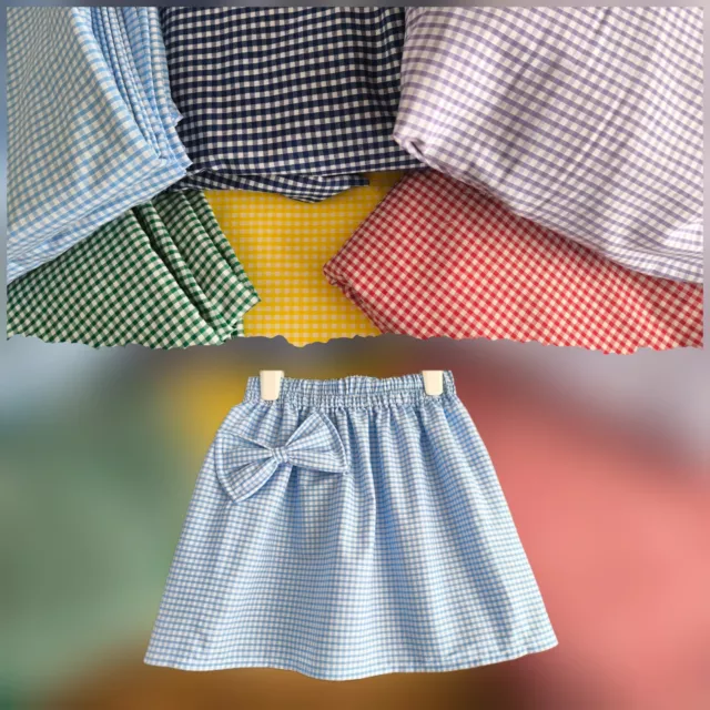 Gingham School Skirt 6 colours  School Summer Skirt/Dress School Uniform