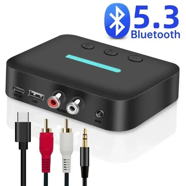 Ricevore Audio Bluetooth 5.3 Supporto USB U-Disk Play Adattatore Wireless R/L 2 RCA/3.5MM AUX/Connettore In Fibra Ottica Per Altoparlante K Auto - Foto 2