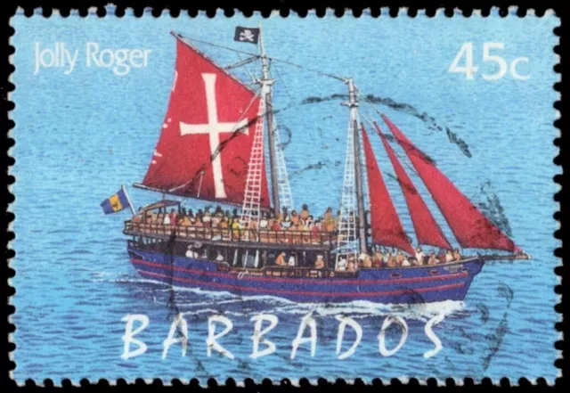 BARBADOS 959 (SG1130) - Tourism Ships "Jolly Roger" (pb24023)