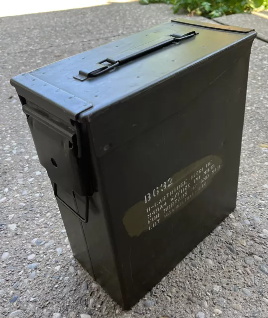 USGI 20mm AMMO CAN M548 1500 ROUNDS 7.62 METAL LARGE AMMO CAN EXCELLENT