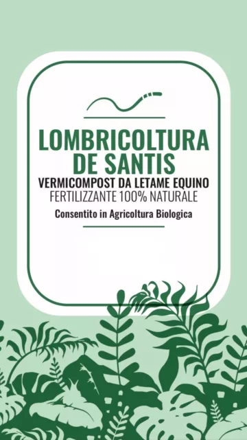 Humus di lombrico Fertilizzante 100% Biologico 32L