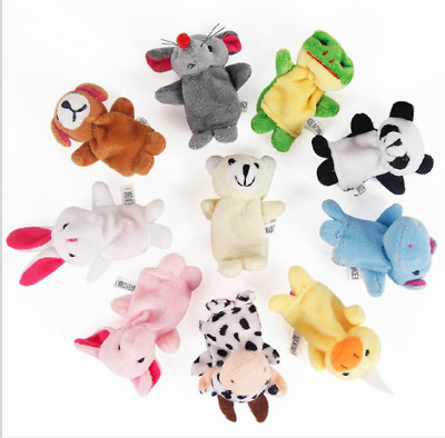 10PCS/Set Fingertip Animal Toys Fingerpuppen Handkasperletheater Puppets Funny 2