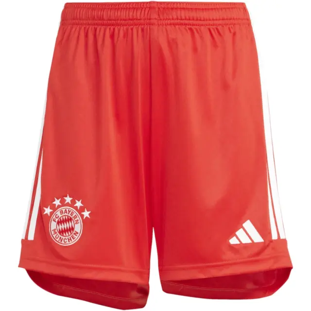Pantaloncini da calcio Bayern Monaco (taglia 9-10y) Adidas pantaloncini rossi per la casa - nuovi