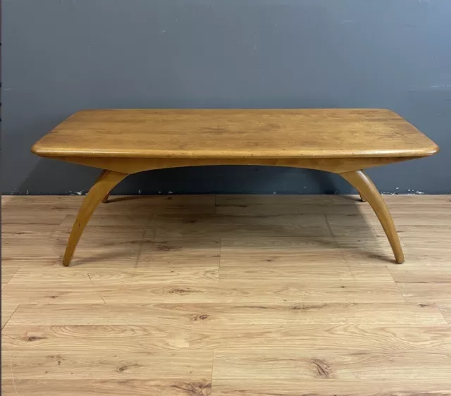 Heywood Wakefield MCM Maple Wishbone Coffee Table