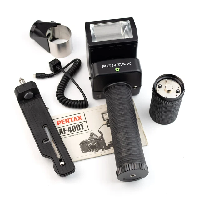 Nr. MINT… PENTAX AF400T TTL/AUTO/MANUAL BOUNCE/SWIVEL FLASH OUTFIT… LX, Super A…