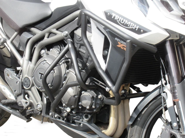 Pare-carters HEED Pour Triumph Tiger 1200 (2018-2021) - Supérieur, Noir - Acier Powder Coat