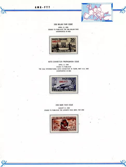 AMG Free Territory of Trieste (FTT) Scott 70-71 and 81 MNH