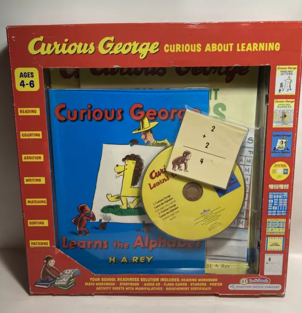 CURIOUS GEORGE LEARNS the Alphabet Audiobook CD, Workbooks, Stickers ...
