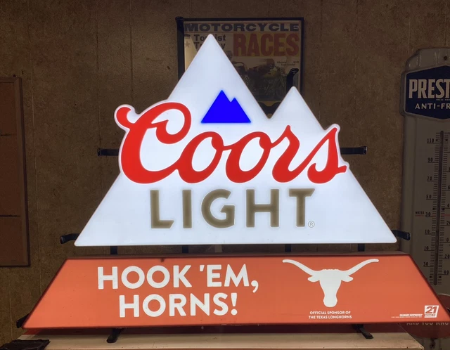 Coors Light Beer Mountain LED Sign 24" x 17" UT Longhorns