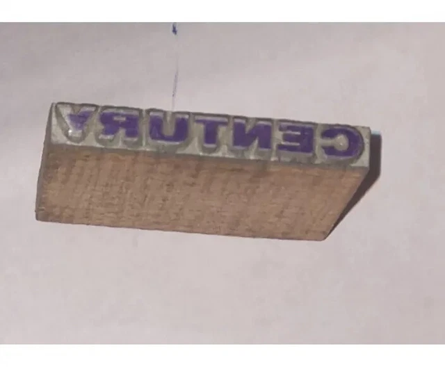 Century Letterpress Printers Block VTG