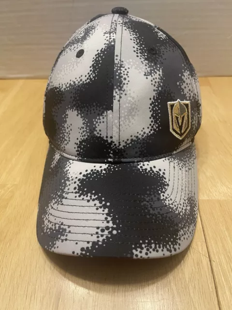 Adidas Vegas Golden Knights Gray/Black Culture Goalie Front Slouch Adjustable Hat