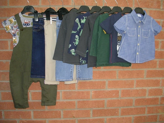 Pacchetto Jeans Top Next Gap River Island My K Ragazzi Camicie Dungarees Età 12-18 m