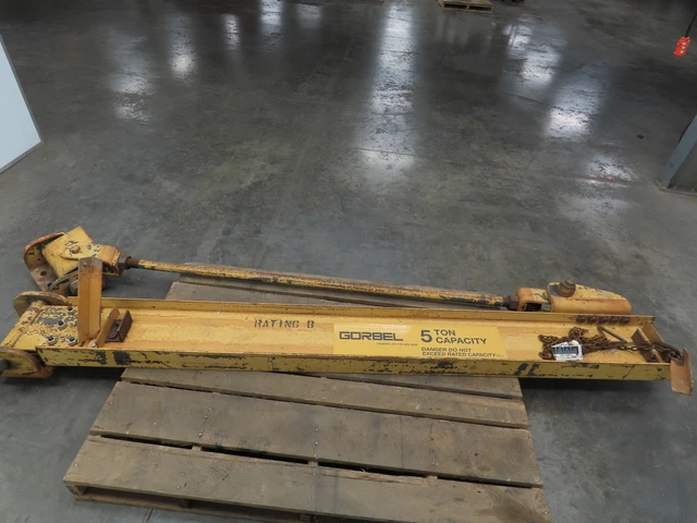 Gorbel 5 Ton Wall Mount Cantilever Work Station Jib Crane 10' Span 200° Rotatio