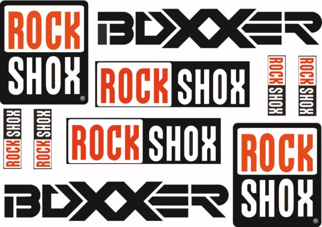 Rock Shox Boxxer Bicycle Forks Decals Stickers Graphic Set Vinyl Logo Adhesive